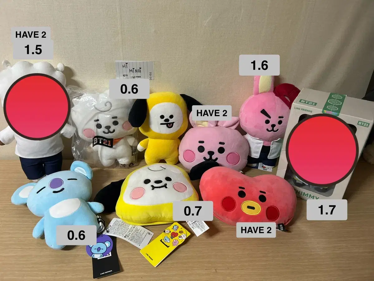 방탄 BTS BT21 DOLL 스탠딩 인형 쿠션 치미 타타 알제이 쿠키